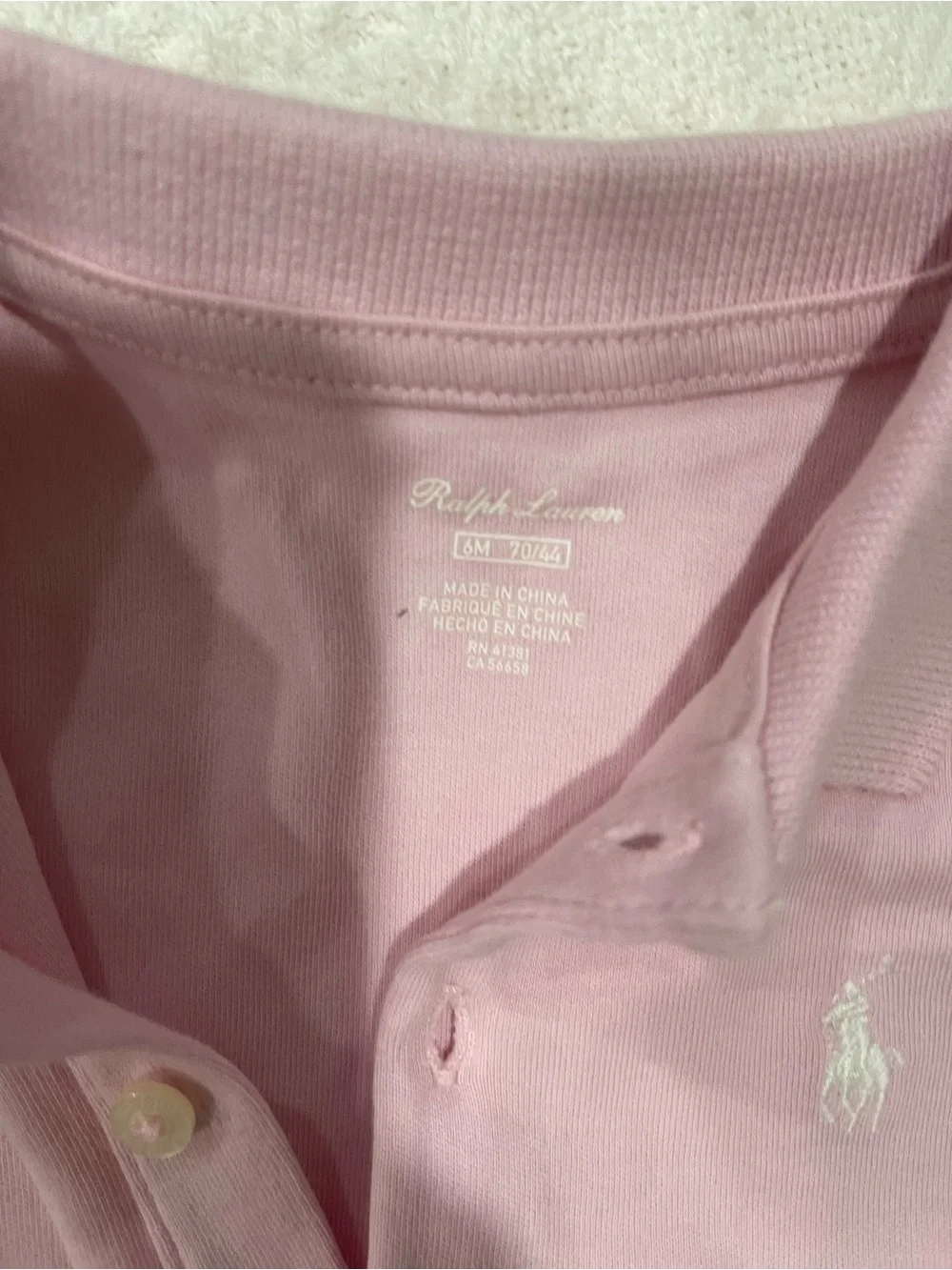 Ralph Lauren Bundled White Baby Teddy Bear Ruffle Collar Polo